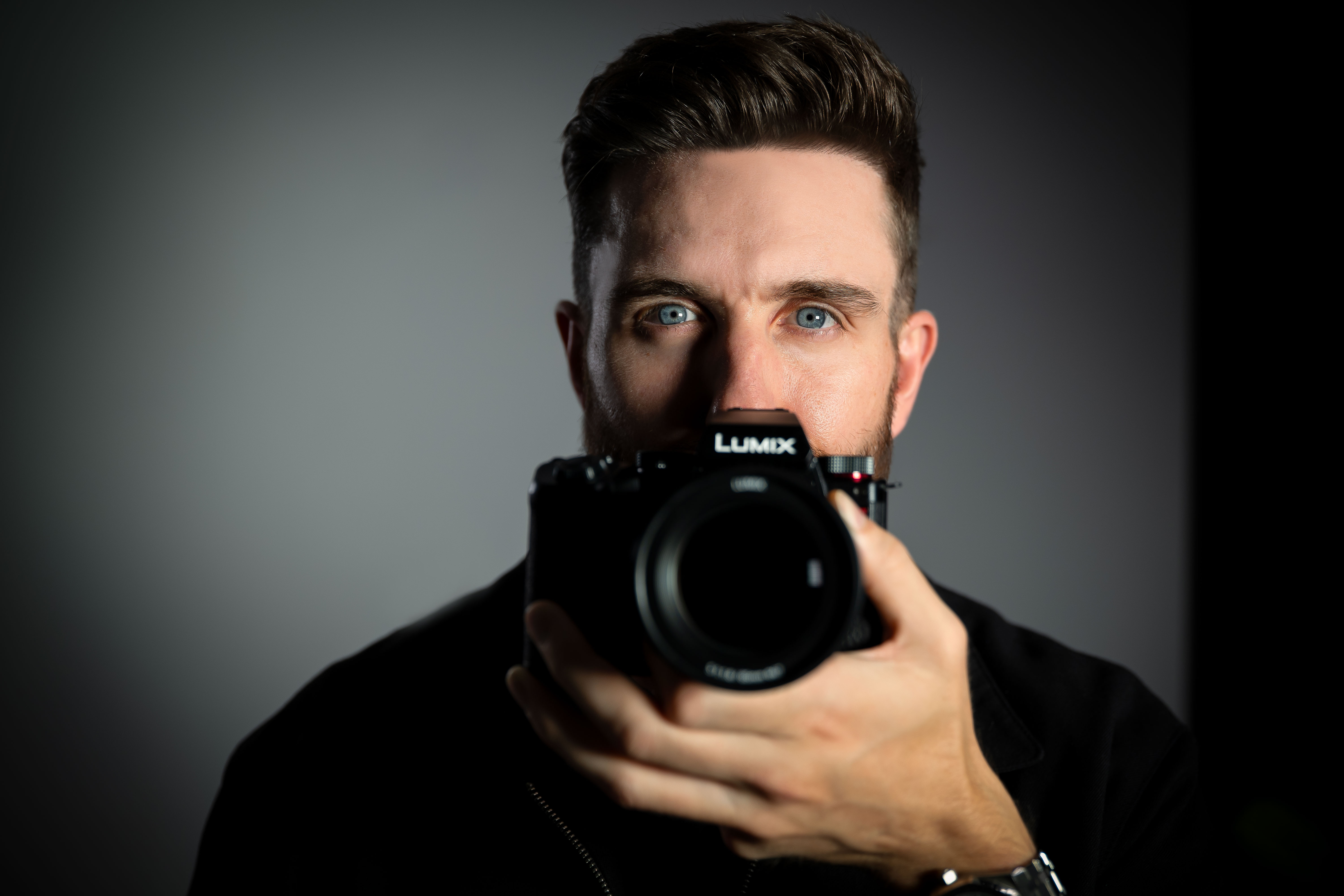 Filmmaker holding a camera